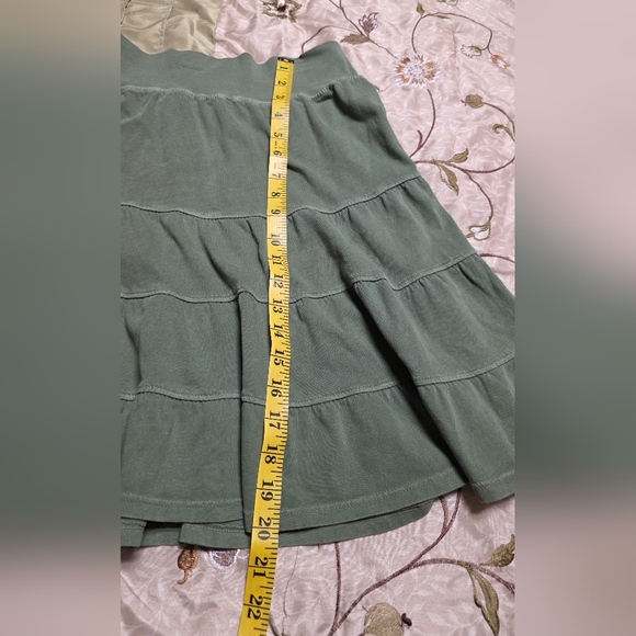Fresh Produce Olive Green Tiered Skirt XS Above-Knee Summer Casual Beach Boho - Picture 4 of 5